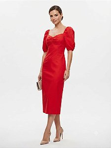 VESTIDO SUPER MIDI COM FENDA LANÇA PERFUME