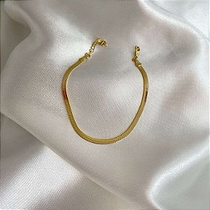 Pulseira Design Malha Fina - Banhado em Ouro 18k