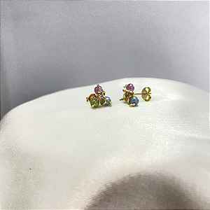 Brinco Pérola Fake - Banhado em Ouro 18k