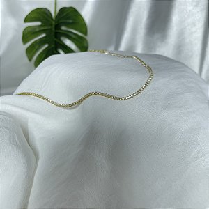 Colar Choker Riviera de Zircônias Quadradas - Banhado em Ouro 18k