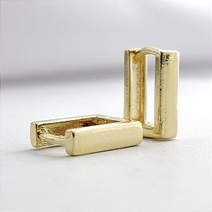 Brinco Click Minimalista Quadrado – Banhado em Ouro 18K