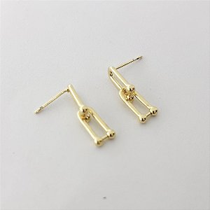 Brinco Elo Corrente - Banhado em Ouro 18k