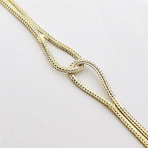 Pulseira Dupla Encontro Infinito – Banhada em Ouro 18K