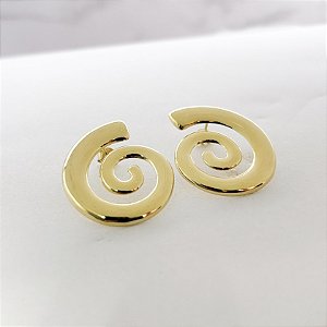 Brinco Espiral Caracol – Banhado em Ouro 18K