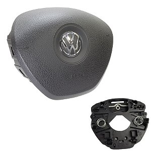 Tampa Capa Buzina Airbag Do Volante VW Amarok / Saveiro / Spacefox (Com Suporte)