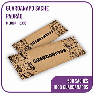 Guardanapo Sachê Padrão - 15x30 C/ 2 Folhas - 500 Unidades