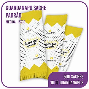 Guardanapo Sachê Sabor que Apaixona 15x30 c/ 2 Folhas - 500