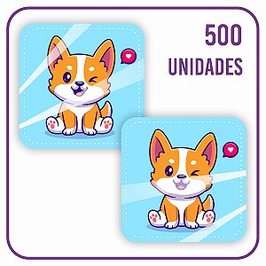 Etiqueta Adesiva Quadrada - Raposa 003 - 500 unidades