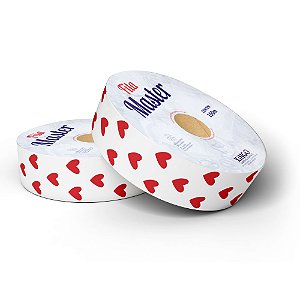 Fita Plástica Master Decorada Amo Você - 32mmx50m