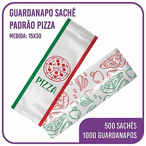 Guardanapo Sachê Pizza 15x30 C/ 2 Folhas - 500 Unidades