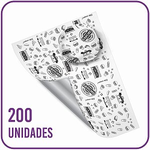 Papel Acoplado Térmico Padrão 1 Cor FastFood - 200 Unidades