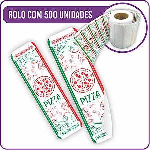 Lacre de Segurança Adesivo Pizza V/V (01) 2,5x9cm - 500 Unidades