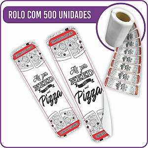 Lacre de Segurança Adesivo Pizza P/V (01) 2,5x9cm - 500 Unidades