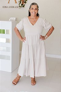 Vestido Feminino Midi Chica off