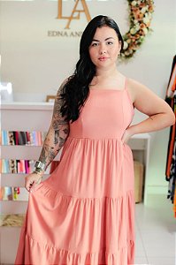 Vestido Feminino Longuete Paula Rose