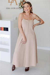 Vestido Feminino longuete Antonella Nude