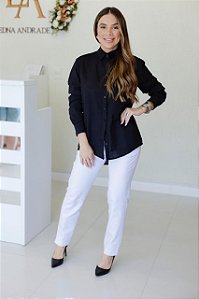 Camisa Feminina Oversized Alexia Preta