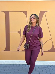 Conjunto Feminino Liti Vinho