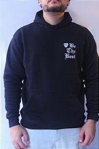 Moletom Alfa Volk canguru preto com touca