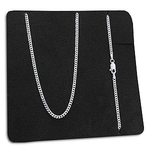 Grumet 60cm 2mm Corrente de Prata 925 Legítima