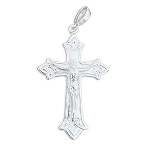 Pingente Crucifixo Cruz Jesus de Prata 925 Legítima Unissex