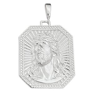 Pingente Rosto Face Jesus Cristo Prata 925 Legítima Original