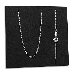 Corrente Feminina Elos 1,4mm 45cm Prata 925 Legítima Maciça