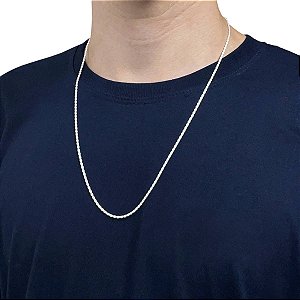 Corrente Cordão Baiano 2mm 60cm Prata 925 Legítima Original