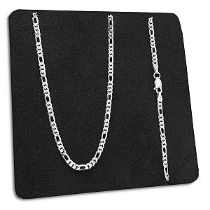 Corrente 3x1 3mm De Prata 925 Legítima Maciça Italiana Original