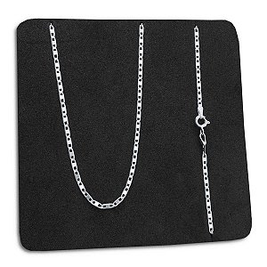 Corrente Piastrine 2mm de Prata 925 Legítima Maciça Italiana Original 60cm & 70cm