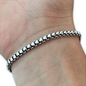 Pulseira Feminina Coração Prata Bali 925 Envelhecida Pikun