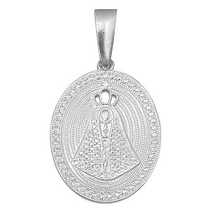 Pingente Nossa Senhora Aparecida Prata 925 Original Legítima