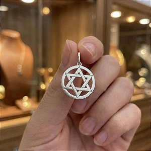 Pingente Estrela de Davi Prata 925 Original Legítima Maciça