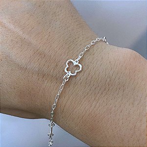 Pulseira Feminina Borboleta de Prata 925 Legítima Original