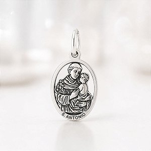 Pingente Santo Antônio de Prata 925 Maciça Legítima Original