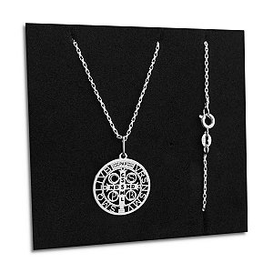 Colar Feminino São Bento Prata 925 Corrente Tijolinho Maciça