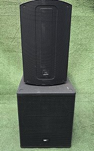Kit Caixa de Som + Subwoofer Ativos de 18 polegadas com Bluetooth - LOCAÇÃO