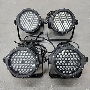 Kit 4 Canhões de Luz PLS PROPAR LED 54 RGBW Outdoor 5W - LOCAÇÃO