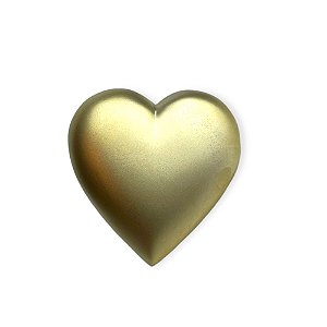 Anel Ajustável Coração Dourado Fosco