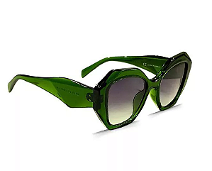 Óculos De Sol Geométrico Verde