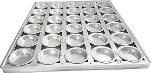 Assadeira Pão de Hamburguer 70,0x 58,0  com 30 cavidades 9 X 2,5