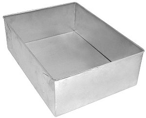 Forma  Retangular Fundo Fixo  25 x 17 x 10 cm (Aluminio)