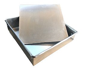 Forma  Quadrada Fundo Removível  15 x 7 cm  (Aluminio)