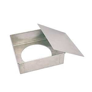 Forma  Quadrada Fundo Removível  20 x 10 cm (Aluminio)
