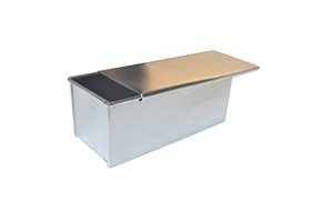 Forma Para Pão de Forma com Tampa  32 x 12 x 12 Aluminio