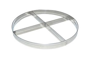 Aro Modelador Pizza  35 cm 4 Divisões