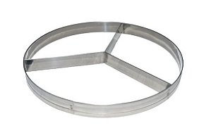Aro Modelador Pizza  30 cm 3 Divisões