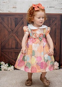 Vestido Bebê Bolas Rabiscadas