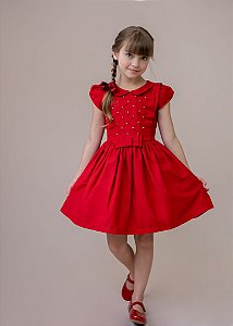Vestido Infantil Vermelho