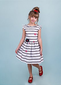 Vestido Infantil Infantil Cerejas